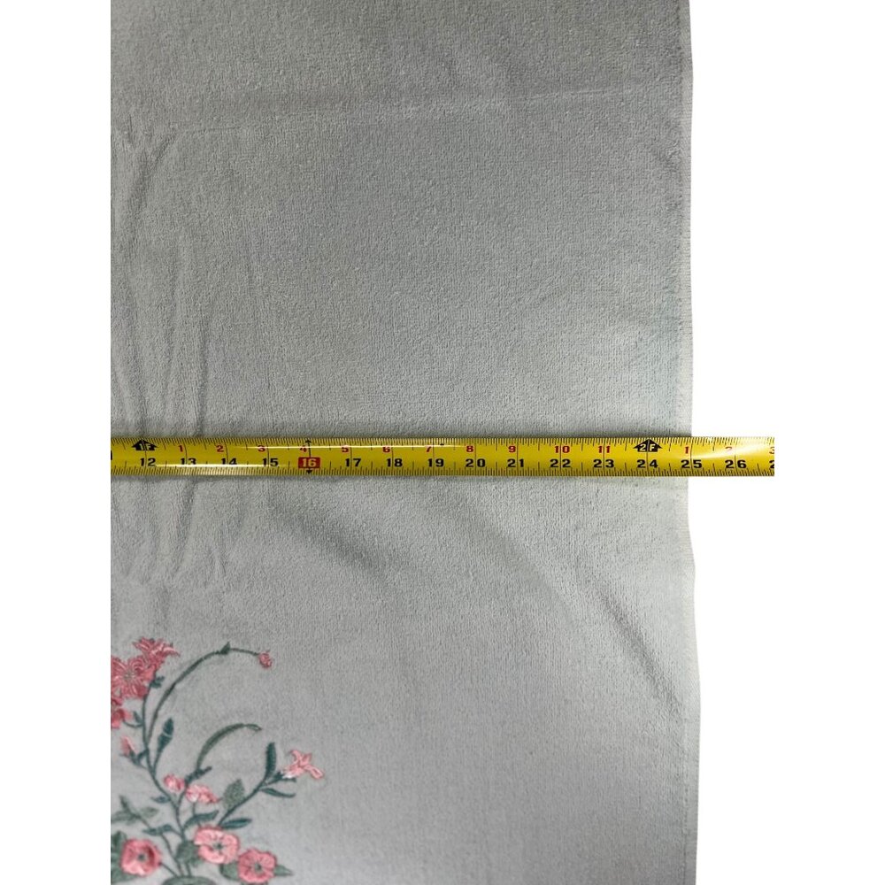 Vtg Embroidered Floral Bath Hand Towel Set of 4 The Royal Collection Green Pink - Picture 14 of 16